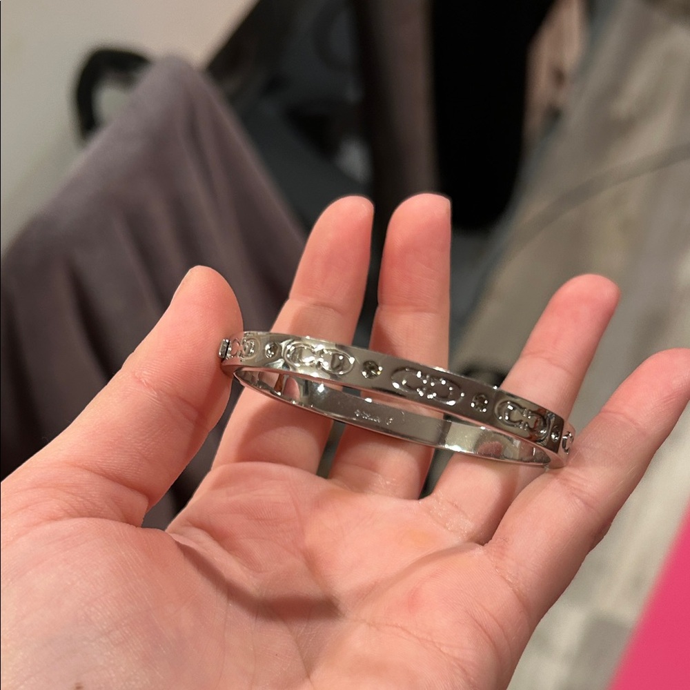 Silver COACH bangle